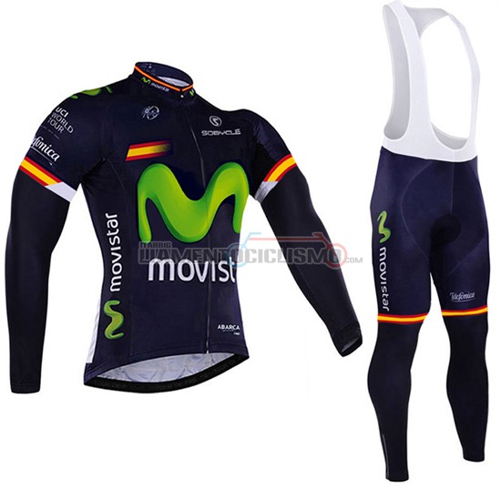 Abbigliamento Ciclismo Movistar ML 2017 verde e blu